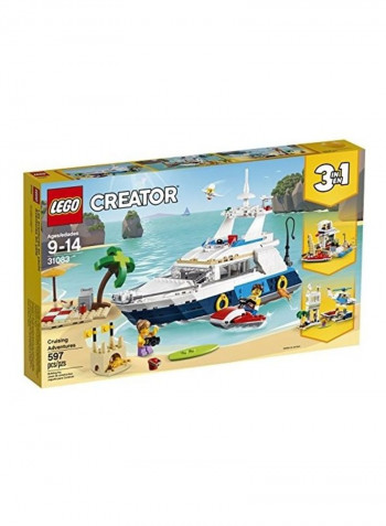 597-Piece Creator 3-in-1 Cruising Adventures Building Toy