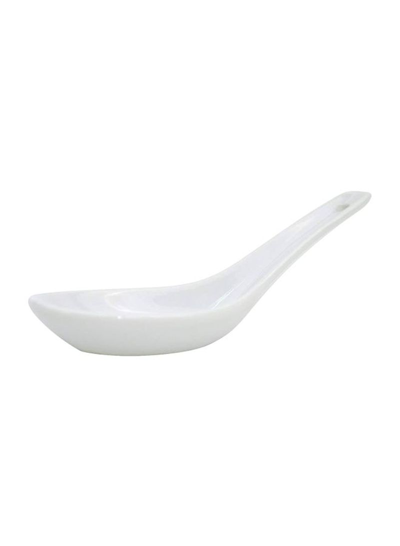 72-Piece Porcelain Soup Spoons White 4.5x2x0.5inch