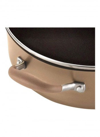 Hard Anodized Aluminium Saute Pan Bronze Brown