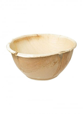 100-Piece Palm Leaf Bowl Beige 5inch