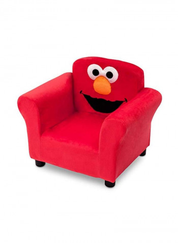 Elmo Upholstered Arm Chair Red/White/Black