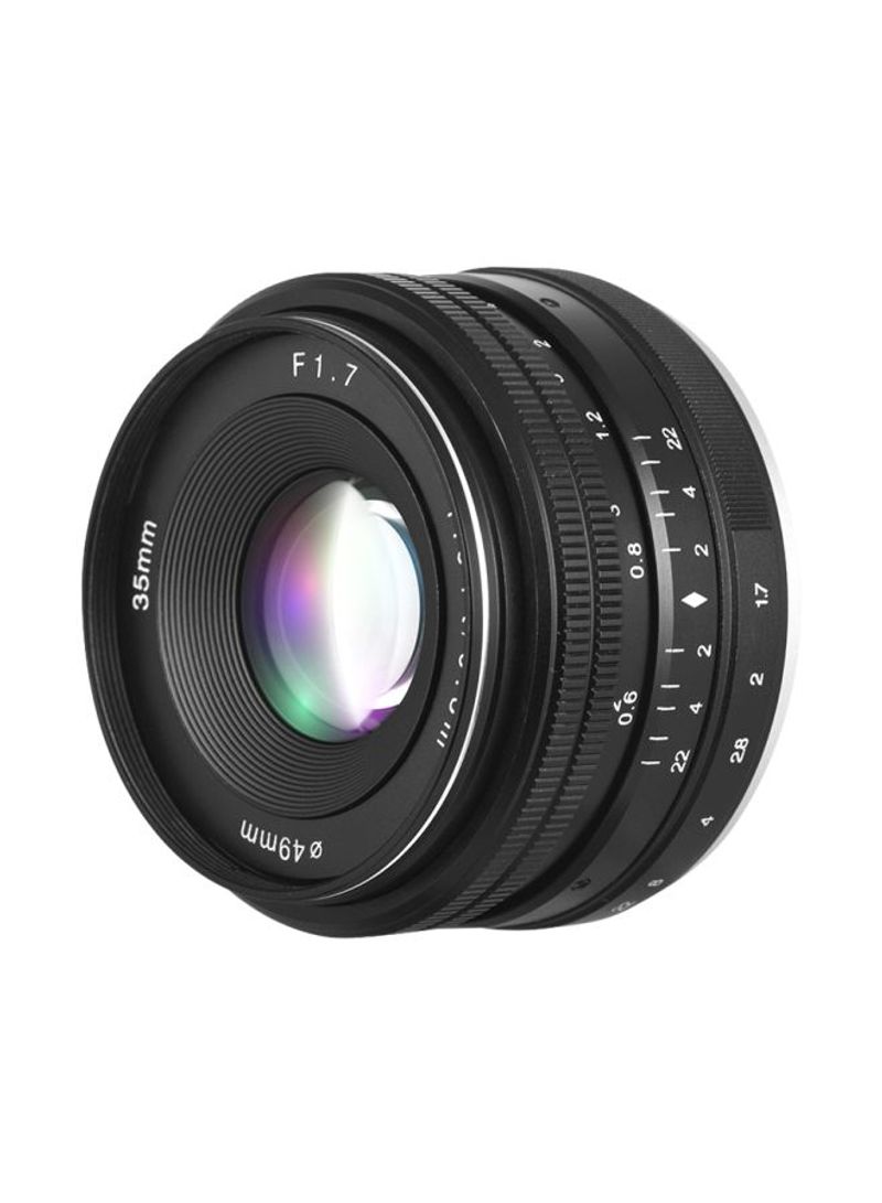 Manual Prime Fixed Lens For Sony Mirrorless Digital Cameras Black