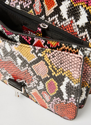 Item Flap Crossbody Bag Snake