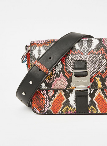 Item Flap Crossbody Bag Snake