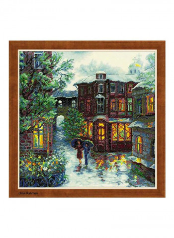 Counted Cross Stitch Kit Green/Blue/Yellow