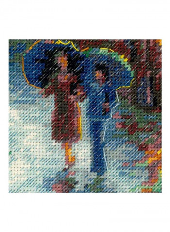 Counted Cross Stitch Kit Green/Blue/Yellow