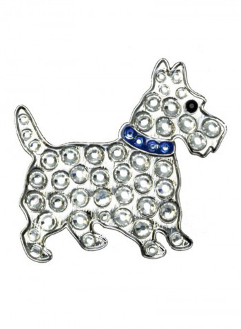 Scottie Dog Swarovski Crystal Ball Marker With Hat Clip