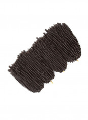 4-Piece Spring Twist Crochet Braiding Hair Extension Brown