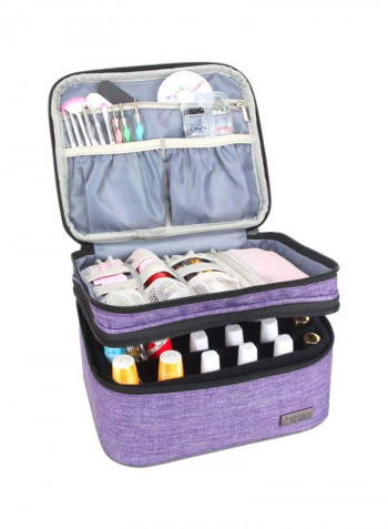 Nail Polish Carrying Case Purple/Black