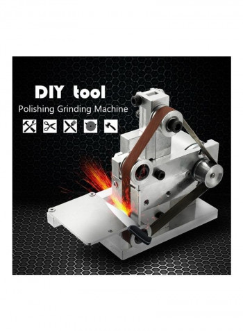 Multifunctional Grinder With Belt And Tool Set Silver/Brown/Black