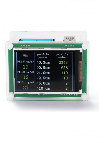 Home-use High Accuracy LED Digital Display USB Mini Portable PM2.5 Detector Multifunctional Laser Air Tester Green 18cm