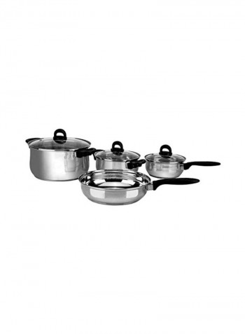 7-Piece Bohemia Stainless Steel Cookeware Set Silver