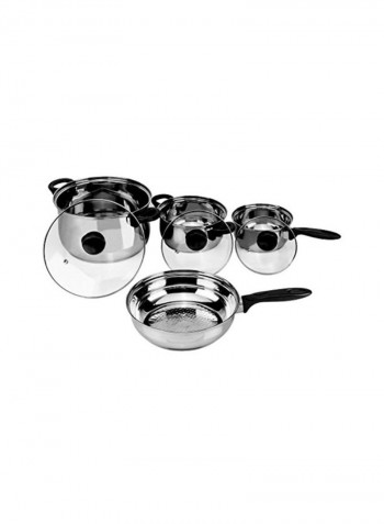 7-Piece Bohemia Stainless Steel Cookeware Set Silver