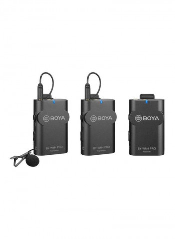 Dual Wireless Microphone System  BY-WM4 Pro K2 Black