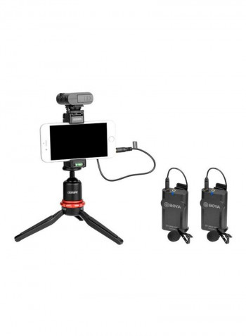 Dual Wireless Microphone System  BY-WM4 Pro K2 Black