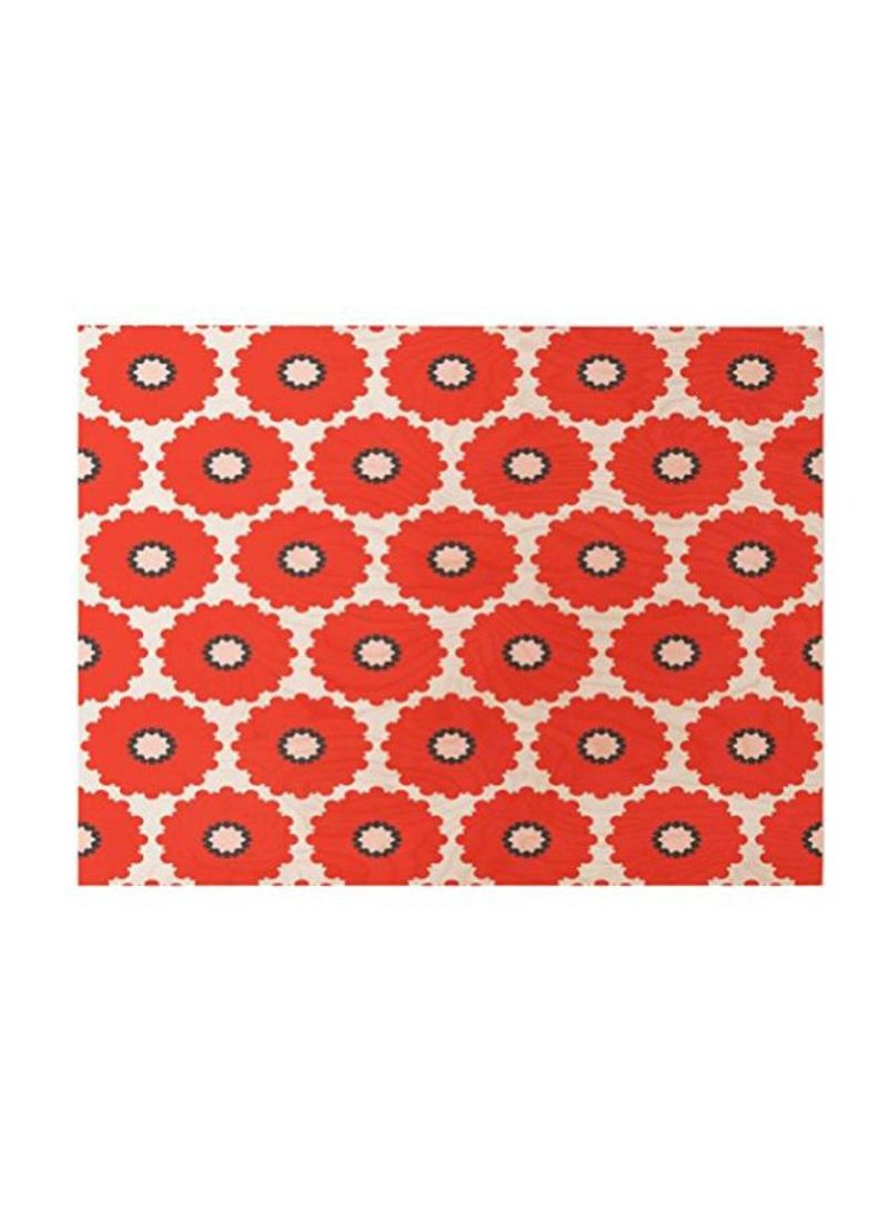 Holli Zollinger Coral Pop Printed Wood Art Red/White/Black 20x0.5x16inch