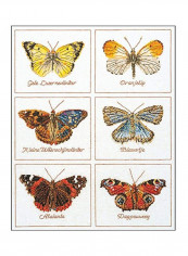 Butterflies Cross Stitch Kit Yellow/Blue/Red reviews Butterflies Cross Stitch Kit Yellow/Blue/Red