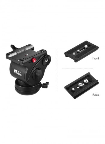 360 Degree Aluminum Alloy Tripod Head Black