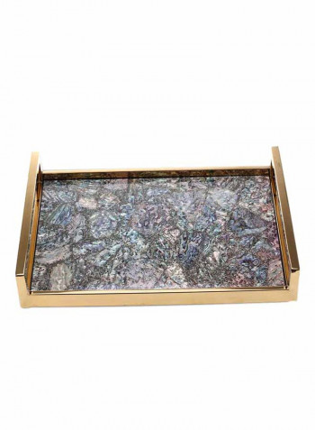 Wooden Rectangular Tray Multicolour 3236g
