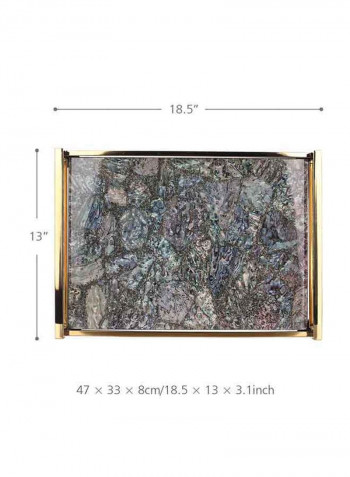 Wooden Rectangular Tray Multicolour 3236g