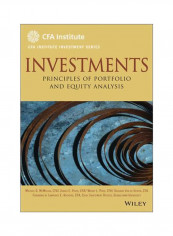 Investments: Principles Of Portfolio And Equity Analysis Hardcover
