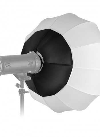 Lantern Style Foldable Softbox Lighting Modifiers Round Shape Spherical 85cm White