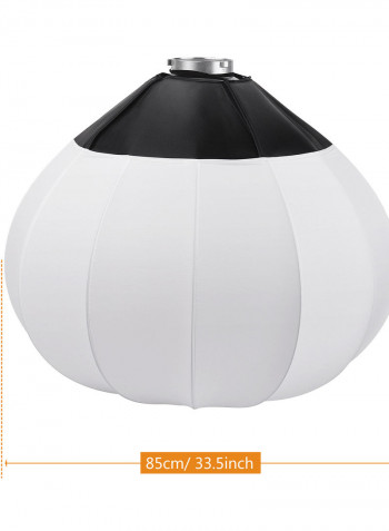 Lantern Style Foldable Softbox Lighting Modifiers Round Shape Spherical 85cm White