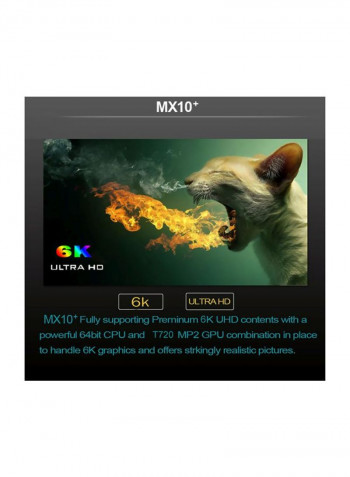 MX10 Plus Smart Android 9.0 TV Box With Remote Control MX10 Plus Black