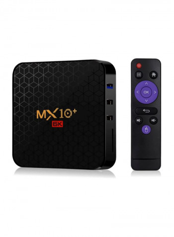 MX10 Plus Smart Android 9.0 TV Box With Remote Control MX10 Plus Black