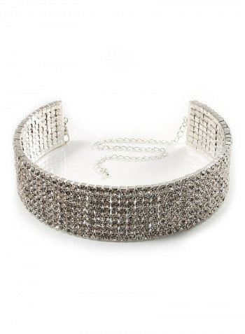 8 Row Austrian Crystal Choker Necklace