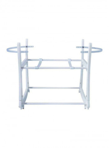 Sleepee Moses Basket With Stand - Pink/White
