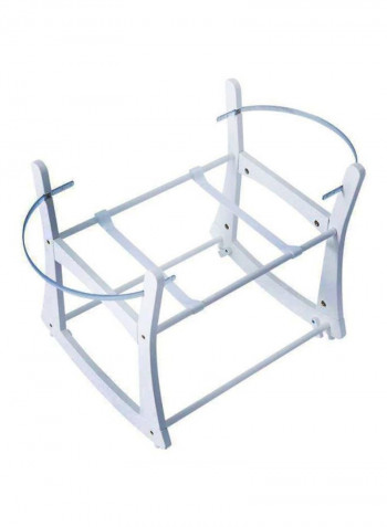 Sleepee Moses Basket With Stand - Pink/White