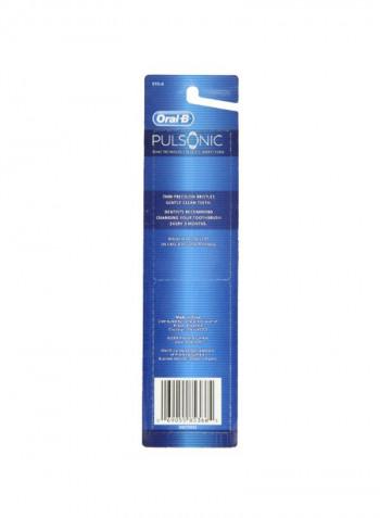 4-Piece Pulsonic Replacement Electric Toothbrush Head Set White
