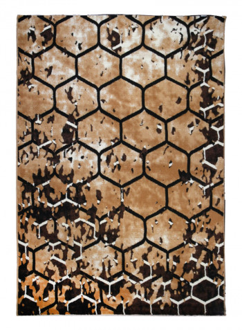 Hanan Collection Contemporary Printed Carpet Brown/White/Black