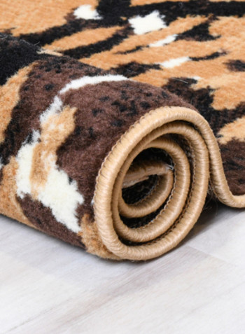 Hanan Collection Contemporary Printed Carpet Brown/White/Black