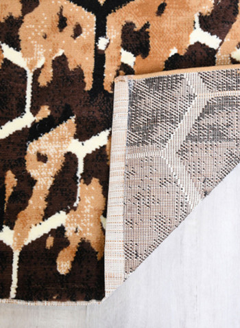 Hanan Collection Contemporary Printed Carpet Brown/White/Black
