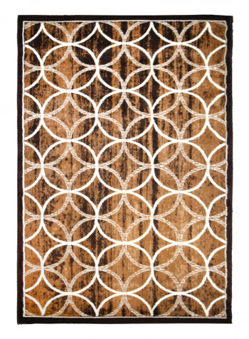 Hanan Collection Modern Contemporary Carpet Chocolate Brown/White
