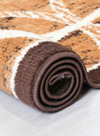 Hanan Collection Modern Contemporary Carpet Chocolate Brown/White