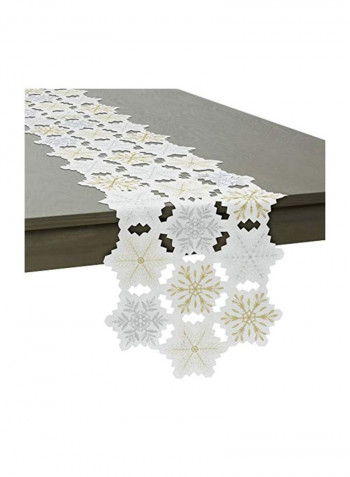 Polyester Table Runner Grey/Yellow 14x54inch