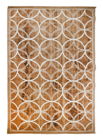 Hanan Collection Contemporary Printed Carpet Beige/White