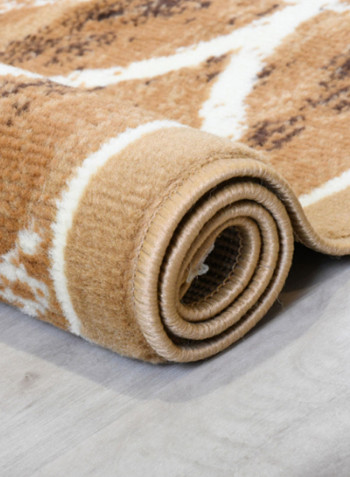 Hanan Collection Contemporary Printed Carpet Beige/White