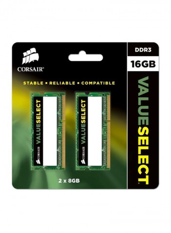 2-Piece DDR3L SODIMM RAM Kit 16GB Multicolour