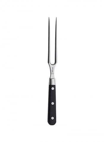 Meridian Elite Straight Carving Fork Silver/Black 6inch