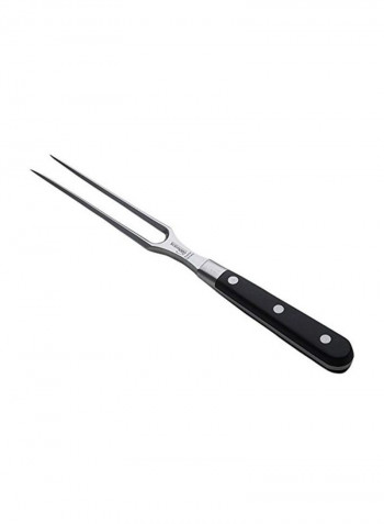Meridian Elite Straight Carving Fork Silver/Black 6inch