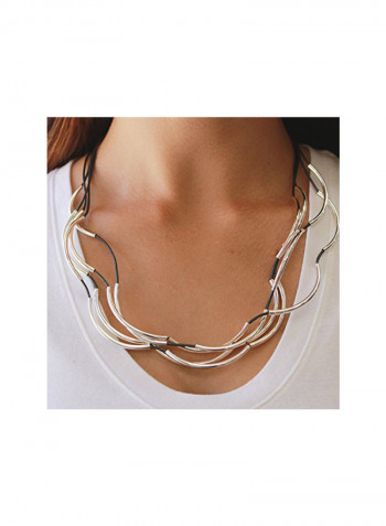 Silver Plated Leather Wrap Bracelet