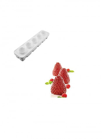 Mora And Lampone Silicone Mold With Plastic Support White 17.2x4.4x3.7inch