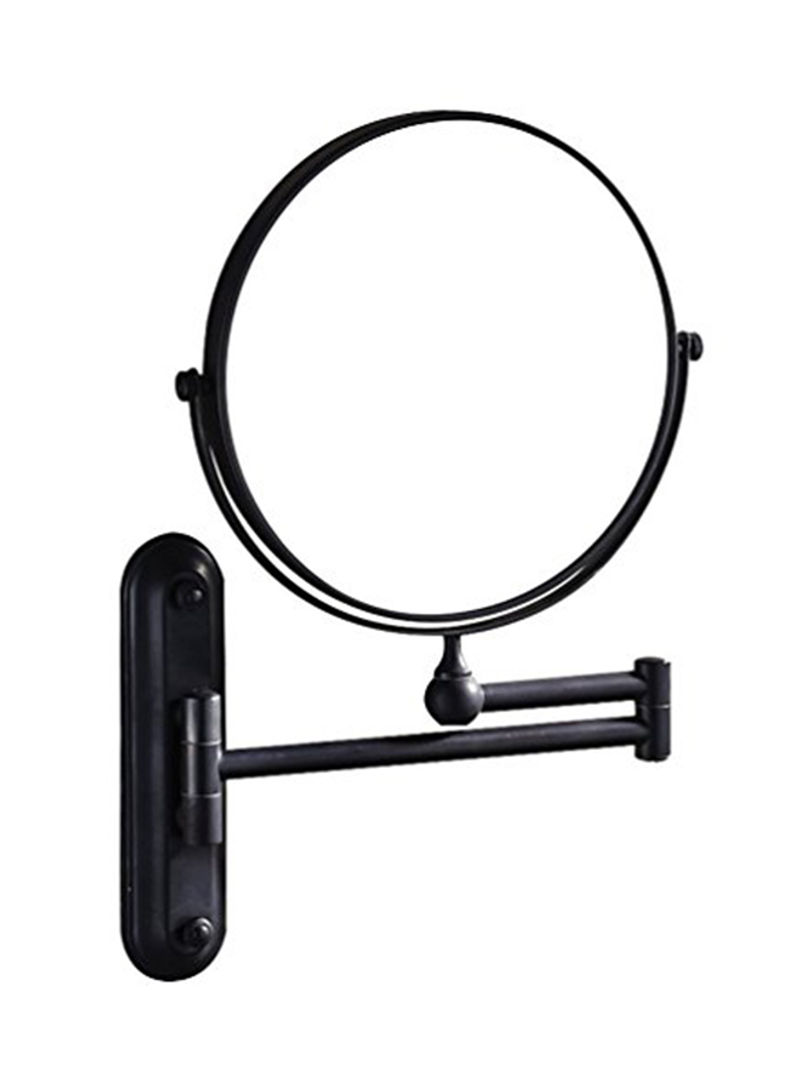Two-Sided Swivel Wall Mounted Makeup Mirror Black