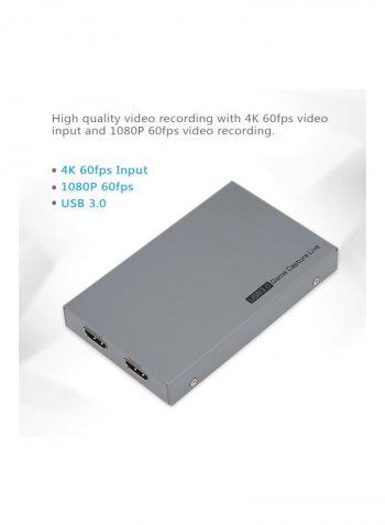 USB Video Game Capture Box ezcap/269 Grey
