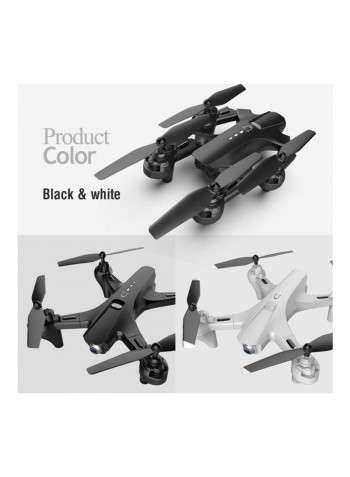 RC Drone with Camera Dual Camera Drone 4k RC Quadcopter WiFi FPV Drone Folding Drone Headless Mode One Key Return Drone with Portable Bag 3 Batteries Black 29*9*23cm