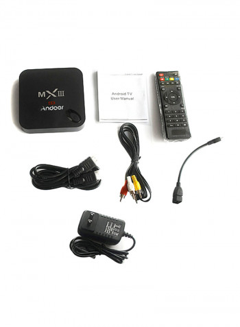 MXIII 4K Smart TV Box V752 Black